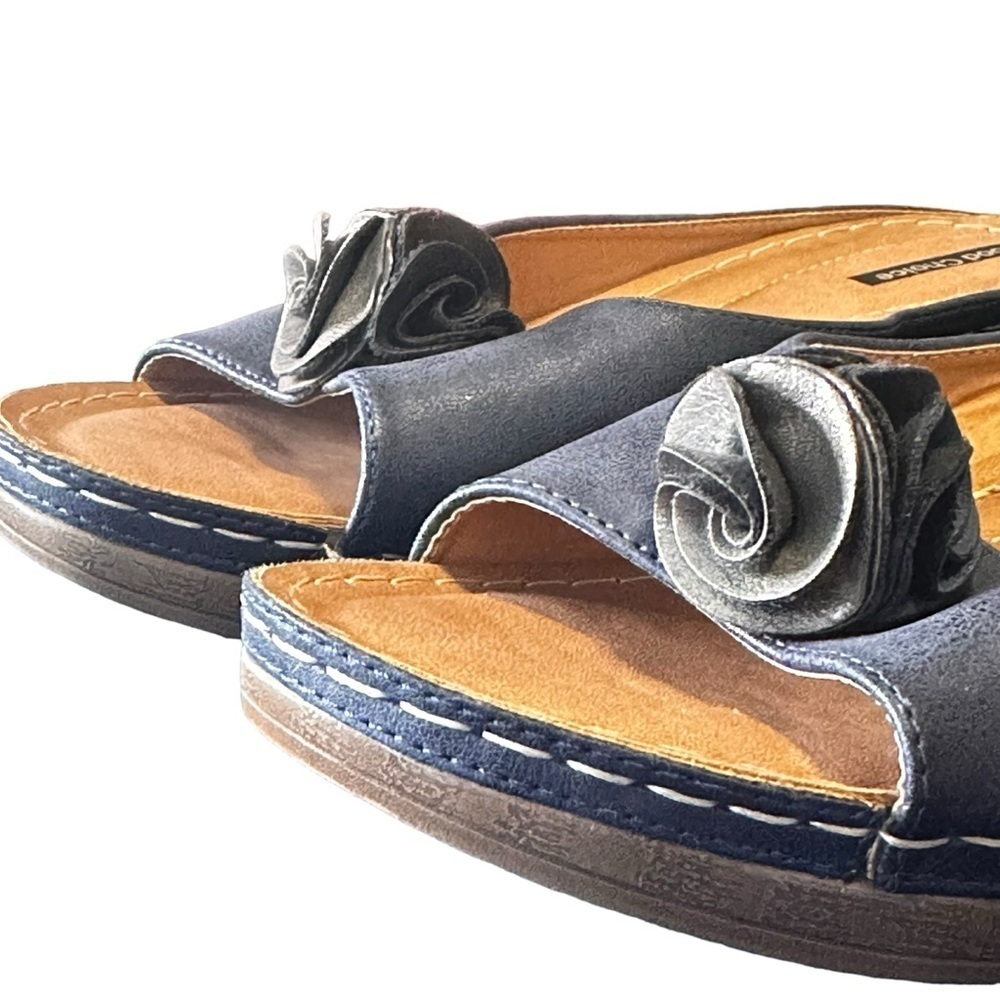 Good Choice Sydney Wedge Women’s Navy Blue Sandals sz US 10 - Picture 12 of 13